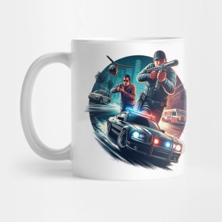 Deadly Chase: Wheels and Shadows on the Run Mug